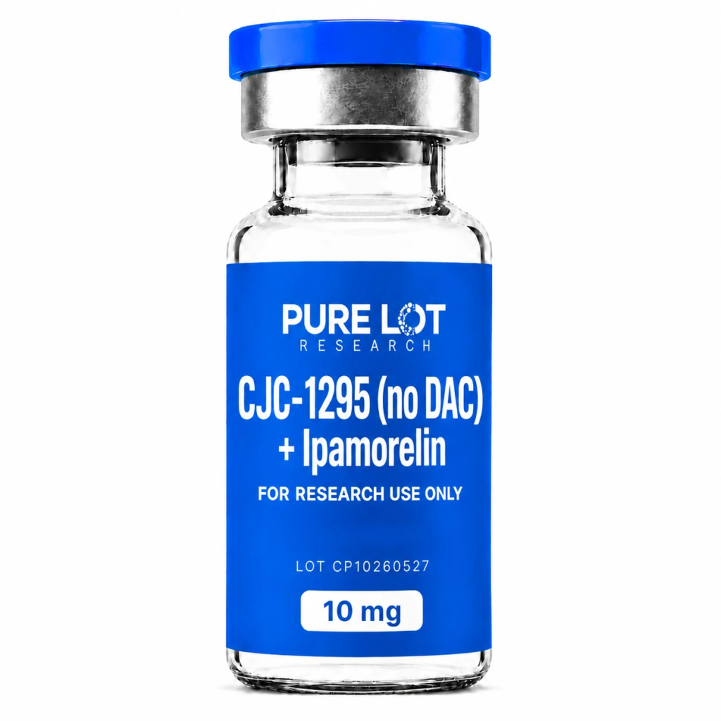 CJC-1295 No DAC + Ipamorelin 10mg vial — research reference material